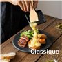 Spatule Raclette en Bois de hêtre 8 pcs Grattoir Spatule Anti-Adhérent pour Poêles à Raclette avec 2 Pince Anti Rayures