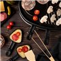 Spatule Raclette en Bois de hêtre 8 pcs Grattoir Spatule Anti-Adhérent pour Poêles à Raclette avec 2 Pince Anti Rayures