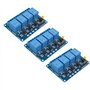 HALJIA Lot de 3 modules de relais à 4 canaux – Carte d'extension MCU universelle avec optocoupleur compatible avec R3 2560 Proje