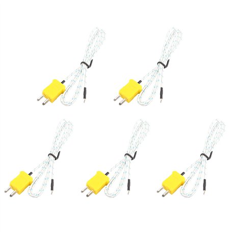 HALJIA Lot de 5 Sondes Thermocouple Numériques De 1 m De Type K Plage De Mesure -50~400 °C