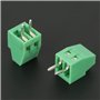 Connecteur de Bornier de PCB, 50pcs 2.54mm 2 Poles Connecteur Universel de Bornier à Vis Vert PCB