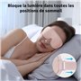 Tuocal Masque de Nuit 100% Occultant pour Hommes & Femmes, 3D Masque de Sommeil Zero Pression-Design Bloque la Lumière pour Dorm