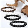DMNQ 3 Pièces 8mm Bracelet Hommebracelets Pour Homme Bracelet Homme Perle Bracelet Perle Homme Bracelet Pierre Homme Bracelet Oe