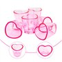 Mritrit Lot de 6 Verres à Shot Cœur, Rose Soju Verre pour Anniversaire et Saint-Valentin, 45 ml Petit Verre à Liqueur Reutilisab