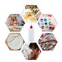 JRSHIRLEYLTD Lot de 25 flacons applicateurs de colle transparente pour liquides en plastique pour quilling, artisanat, peinture 