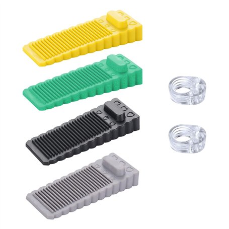 Cale-porte en caoutchouc 4 pièces avec 2 coussinets de poignée de porte