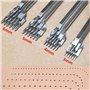 Lot de 4 outils de maroquinerie à 1/2/4/6 dents pour le cuir, outil de couture et de laçage diamant (3 mm)