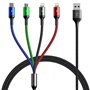 YTLUSN 1.5M Câble de Charge Multi USB 3A