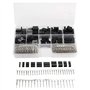 Bestgle 620PCS 2.54mm Dupont Jumper Connecteurs Mâle Femelle À Sertir Pin Terminal Kit Dupont Câble Jumper Fil Pin En-tête Logem