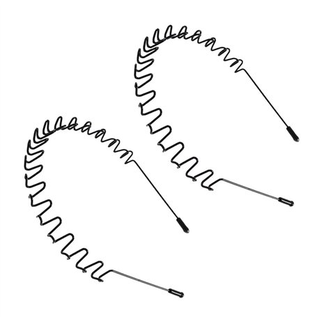 2Pcs Bandeaux en Métal Ondulés Élastiques Unisexes - Serre-tête Sport pour Hommes et Femmes - Accessoires Cheveux