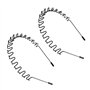 2Pcs Bandeaux en Métal Ondulés Élastiques Unisexes - Serre-tête Sport pour Hommes et Femmes - Accessoires Cheveux