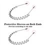 2Pcs Bandeaux en Métal Ondulés Élastiques Unisexes - Serre-tête Sport pour Hommes et Femmes - Accessoires Cheveux