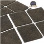 Adsamm® / 12 x Patins en Feutre/Bruns / 40x40 mm/carré/épaisseur 3,5 mm/Patins glisseurs Auto-adhésifs de qualité optimale