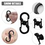 8 Pièces de Petit Mousqueton en Forme S - Double Clip Mini Porte Clé - Type S Clips pour Les Activités de Plein Air (Negro)