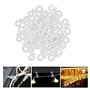 JoGoi Lot de 100 Crochets à Suspendre pour Guirlande Lumineuse de Noël Bardeau de Gouttière Crochets Extérieurs Blanc