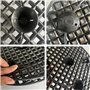 OUKEYI Lot de 6 supports de pot de fleurs ronds robustes en plastique pour intérieur et extérieur - 20 cm - Noir