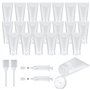 Lot de 20 tubes vides rechargeables en plastique transparent de 30 ml avec outil de distribution d'extraction