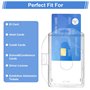 3 Pcs Porte Badge Transparent avec fente, Porte carte tour de cou rigide, Porte-Cartes Protege Carte badge pour Carte de Visite,