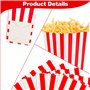 60 PCS Popcorn Box, Popcorn Boîtes, Pot Popcorn, Sacs Popcorn, Boîtes à Popcorn, Sacs à Popcorn, Boîtes de Nourriture de Seau...