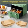 180pcs Papier Cuisson Air Fryer，Rectangulair Paper Liners Friteuse Sans Huile Accessoires，Papier Sulfurisé Feuilles，Doublure en 