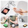2pcs Porte Savon,Support Savon,Savon en Silicone avec Drain de vidage,Porte Savon Douche,Plateau à Savon,pour Salle de Bain Cuis