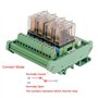 Module Relais 4 Canaux pour Montage sur Rail DIN, Module d'Interface de Relais de Puissance avec Indicateur LED 16A DC 12V