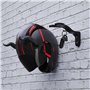 Porte Casque Moto, 2 Pièces Support Casque Moto Mural, Accessoire Casque Moto pour Suspension de Casque de Moto Et de Clés, Noir