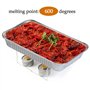 20 Pièces Barquettes Jetables Aluminium 1900 Ml Boite Aluminium avec Couvercle Plat Aluminium Jetable Grand Format pour la Cuiss