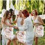 Sacs de Fête de Poule,10 PCS Sacs Team Bride Sacs de Fête Sacs de Cadeau de Fête de Poule Avec Poignée Sacs en Papier Motif Flor
