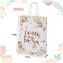 Sacs de Fête de Poule,10 PCS Sacs Team Bride Sacs de Fête Sacs de Cadeau de Fête de Poule Avec Poignée Sacs en Papier Motif Flor