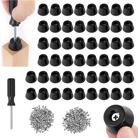 RHQFDM 50 pièces Entretoises en caoutchouc souple Antidérapants en caoutchouc noir Pieds caoutchouc amortisseurs Tampons caoutch