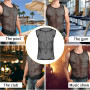 PLATEYTR 1 Gilet en Maille pour Hommes Gilet en Maille pour pêcheurs Chemise en Maille pour Hommes Chemise en Maille ajustée pou