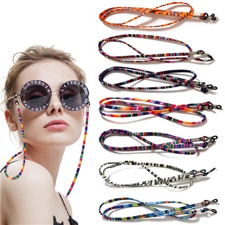 TCASENER 7 Pcs Chaine Lunettes de Soleil Cordon