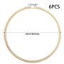 TOKERD 6 pièces 20cm Cercle à Broder Bambou Anneau de Broderie Bois Réglable Cerceaux de Broderie Rond Cross Stitch Hoop Set Cer