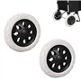 Mikqky 2 Pièces Remplacement de Roues de Caddie en Caoutchouc
