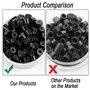 Kit Dextension de Cheveux Outil, Extension de Cheveux avec Micro Anneau, 500PCS Micro Anneaux Silicone Noir, Boucle de Traction