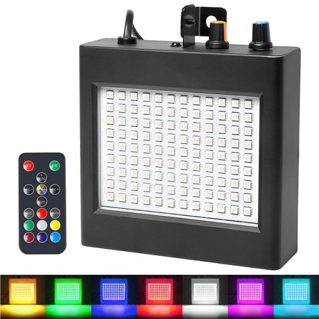 108LED Mini Stroboscope Telecommande Dj Jeux de Lumiere Pour Soiree Strobe Light