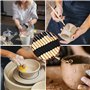 YUTUY Outils de Sculpture, 62 PCS Outil de Poterie,Outil Modelage Outil de Poterie Sculpture,Clay Sculpting ToolsEn Bois avec Sa