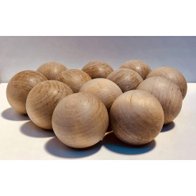 Hockey Revolution Swedish Stickhandling Balls 12-Pack - Hardwood No-Bounce Floorball Training Equipment - for Floor Dribbling Sk