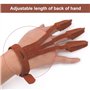MiOYOOW Gants de Tir à l'arc, 3 Doigts en Cuir Réglable Accessoires Protection de Tir Chasse pour Arc Classique Arc Traditionnel