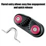 MiOYOOW 2 Pcs Taquet Coinceur, Taquet à Came Bateau Taquet Coinceur Corde Voile en Aluminium Diamètre Ligne Max 15mm/0.59" pour 