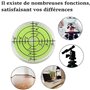 BOBOZHONG Niveau à Bulle,4 pièces Mini Niveau à Bulle de 32 mm,Mini Niveau à Bulle Ronde de Poche Niveau à Bulle de précision Bu