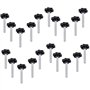 VIVIIHOO 20 Pièces Bouton à Vis Fileté M6 * 40 Étoile Poignée Tête en Plastique Écrou Vis de Serrage Acier pour Tour