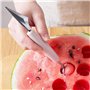 BOBOZHONG Couteau à découper 2 Pcs Outil de Sculpture de Fruits cuillère à Melon avec éplucheur de Fruits,Couteau de Sculpture d