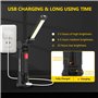 ONEVER Lampe torche rechargeable USB torche LED travail lumière Portable magnétique COB crochet suspendu pour lampe de réparatio