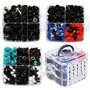 KIMIGO 1105PCS Clips Voiture,Lips Voiture Noir Universel Rivet Plastique Fixation,avec Outil de Démontage et Serre Câbles pour A