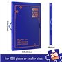 HXMARS Classeur de Rangement pour 1000 pièces : Organiseur Portable de Grande capacité avec 20 Poches, Accessoire de Protection
