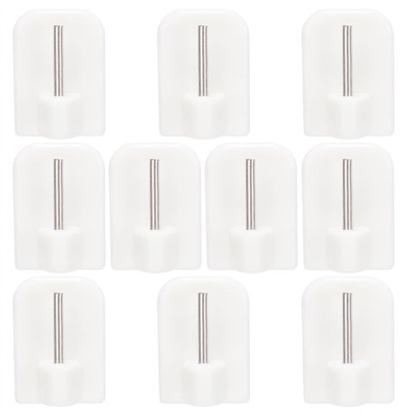 CUIDAKJ Lot de 10 Crochet Rideau Adhésif Sans Perçage - Accroche Autocollant pour Suspendre Clés