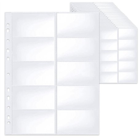 20 Pages classeur cartes transparente