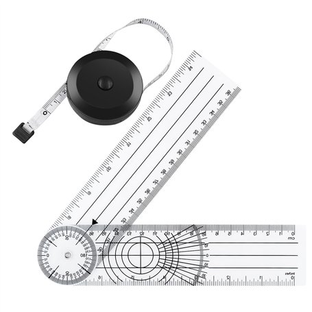 1 Pièce Goniomètre avec 1 Pièce Ruban Couture 1.5m